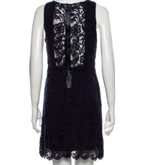 Alice + Olivia Ingrid A-Line Dress in Navy Blue Size 2 - Picture 2 of 12